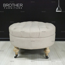 Newest Style Fabric Tufted Fancy Ottoman Furniture With Luxury Legs